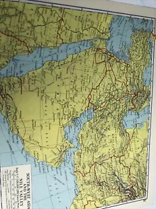 1963: Map Of South West Asia & The Nile Valley Original Vintage Print #26 B - Picture 1 of 7