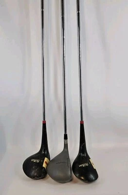 Set of 3 Golden RAM & Pro Maker Golf Clubs RH #1 #1 #3 Drivers Titanium Vintage - Image 1 of 4