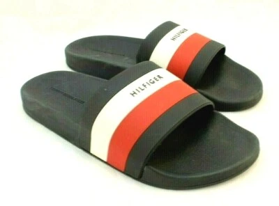 TOMMY HILFIGER Earthy Size 11 M Dark Blue Men's Comfort Slides RETAIL $40 - Image 1 of 4