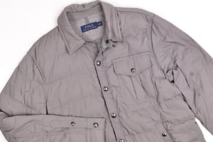 Polo Ralph Lauren piumino trapuntato misto cotone uomo taglia large grigio - Foto 1 di 11