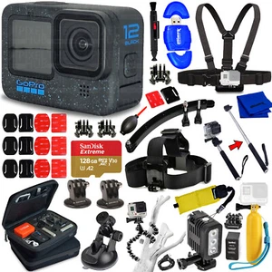 GoPro HERO12 Black CHDHX-121-CN - 20PC 128GB Accessory Bundle - Picture 1 of 2