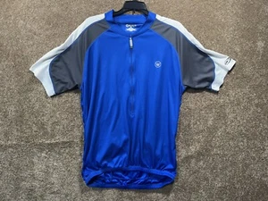 Canari 1/4 Zip Bike Cycling Jersey Shirt Short Sleeve Men’s Size XL Blue - Picture 1 of 8