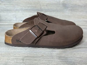Birkenstock Betula Boston Clogs Shoes 290 45 Men's 12 Brown Suede - Picture 1 of 6