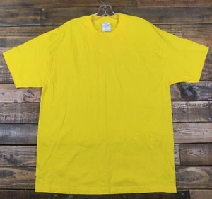 New Vintage 90s MURINA Blank Short Sleeve Yellow T-Shirt Fits L USA Made - Picture 1 of 4