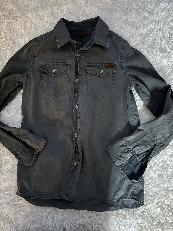 Seven For All Mankind Boys talla Camisa estilo Oxford con botones gris M. Lindo Foto 1 de 4