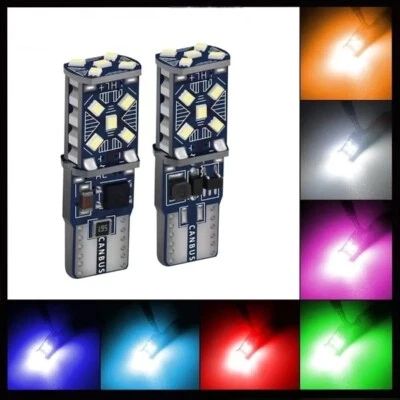 T10 LED Bulb Canbus 501 W5W High Quaility Side Light Bulbs Various Colours Packs - Image 1 of 4