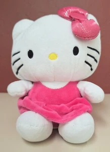 Salvadanaio peluche 8" HELLO KITTY salvadanaio rosa caldo vestito Sanrio FAB NY USATO IN OTTIME CONDIZIONI - Foto 1 di 8