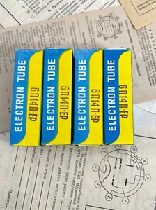 Matched quad 6P14P-ER / 7189 / 6BQ5 / EL84 Tubes Strong NIB 4 - Picture 1 of 3
