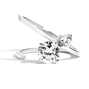 Anillo de compromiso certificado 1,05 quilates cultivado en laboratorio corte redondo diamante sólido platino 950 - Imagen 1 de 8