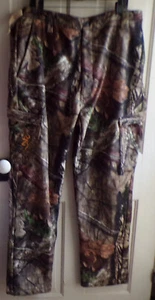 Browning Mossy Oak Brush Camo Hunting Fishing Cargo Pants Adjustable Waist Sz 2X - Picture 1 of 8