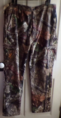 Browning Mossy Oak Brush Camo Hunting Fishing Cargo Pants Adjustable Waist Sz 2X - Image 1 of 4