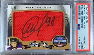 Mikhail Sergachev auto RC Heroes & Prospects 2016 Lightning PSA Encap Game Worn - Picture 1 of 3