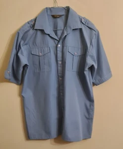 BHS Sky Blue Pilots Shirt Size Large - Picture 1 of 10