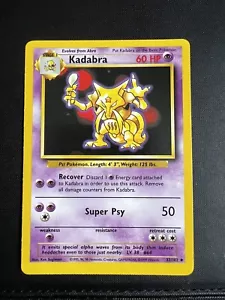Pokemon Kadabra 32/10 Non Holo Set Base 1999 quasi nuovo - Foto 1 di 2