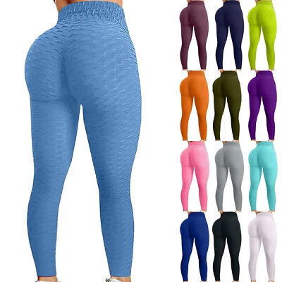 Mujeres Leggings Anticelulíticos Cintura Alta Push Up Yoga Pantalones Levantamiento de Glúteos S-XXL Foto 1 de 4