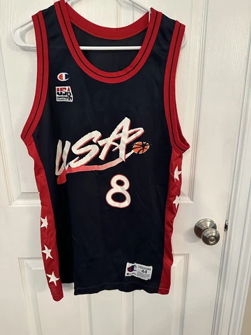 VTG 90s NBA Champion Scottie Pippen #8 Team USA Jersey Size 44 Large Cover