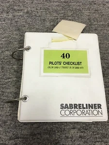 Sabreliner NA-265-40 Pilot's Checklist (Sabre 40) - Picture 1 of 3