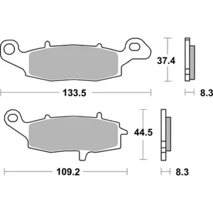 ANT RACING BRAKE PADS SBS 705RST for Kawasaki 650 ER6N 2006-2016 - Picture 1 of 3