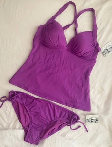 Women Swimming Suits Two Piece Tankini Set for Women Purple Size S - Picture 1 of 4
