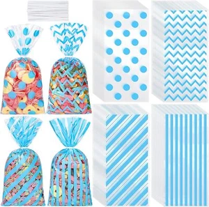 Blaue Zellophanbeutel Plastik Süßigkeitenbeutel Cello Partytasche Baby Dusche Geburtstagsgeschenk - Bild 1 von 5