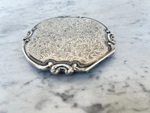 ANTICO PORTACIPRIA ARGENTO LAVORATO 900 PUNZONATO 800 ITALIA OLD SILVER POWDER - Picture 1 of 7