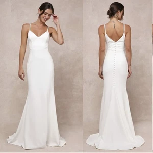 Lulus Feeling of Forever White Mermaid Maxi Dress S Wedding Bride NWOT - Picture 1 of 11