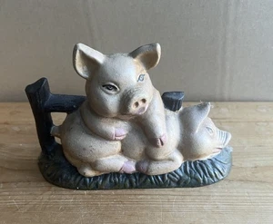 Vintage Türstopper aus Metallguss Schwein 1 kg H12 x B18 cm - Bild 1 von 3