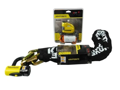 Kryptonite 5-S2 Disc lock Black w/Reminder and NY 1415 5 ft Chain w/NY Disc Lock - Image 1 of 4