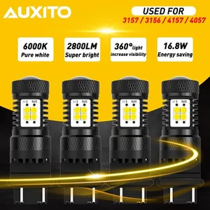 4pcs AUXITO 3157 3156 3457 LED Bulb Backup Reverse Lamp Light Bright White 3057 - Picture 1 of 9