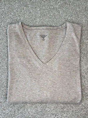 Camiseta para mujer Great NW color tostado jaspeado cuello en V manga 3/4 2X Foto 1 de 4