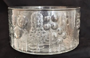 Cuenco de vidrio vintage #1376 FLORA 19,5 cm de Oiva Toikka para Nuutajärvi Finlandia. - Imagen 1 de 12