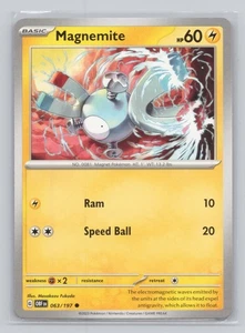 Magnemite 063/197 Obsidian Flames Basic Lightning 2023 Common Non Holo Pokemon - Picture 1 of 2