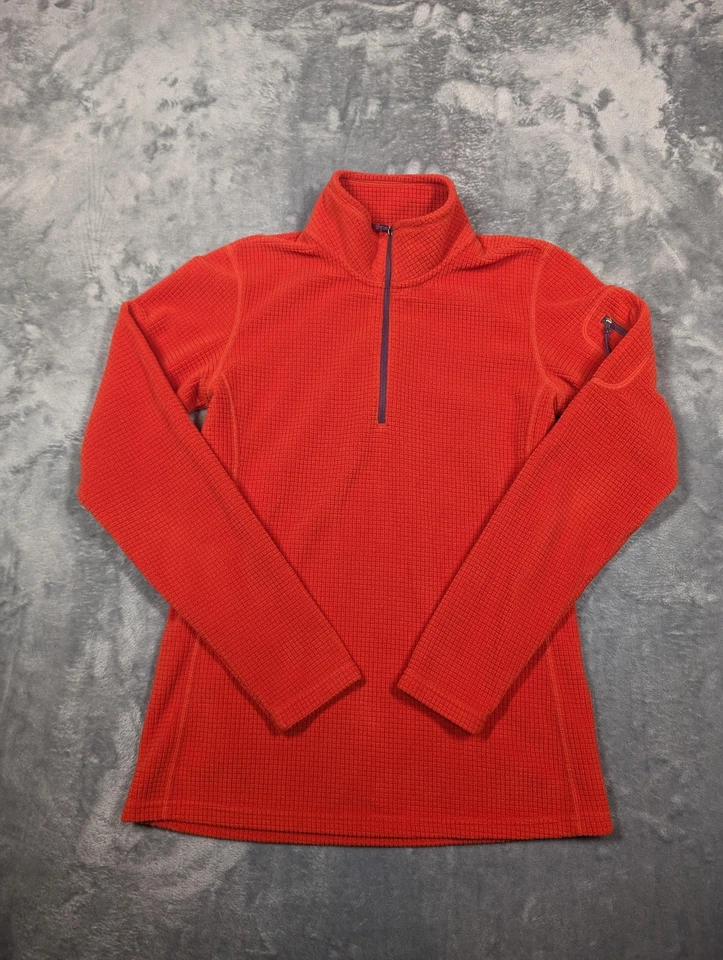 Pullover Orvis Trout Bum para mujer XS rojo cuarto cremallera rejilla polar pesca con mosca Foto 1 de 4