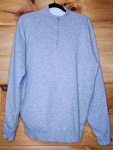 Peter Millar 1/4 Zip Sweater Men’s Medium Heather Gray Cotton Blend Modal Golf - Bild 1 von 17