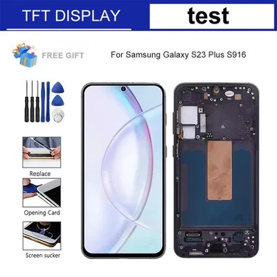 For Samsung Galaxy S23 Plus S916 TFT LCD Display Touch Screen Digitizer + Frame - Image 1 of 4