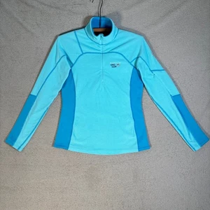 Mountain Hardwear Viertelreißverschluss Damengröße Small Fleecepullover Oberteil himmelblau - Bild 1 von 12