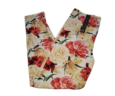 Leggings florales blancos multicolores | MÁS leggings suaves mantecosos talla única Foto 1 de 2