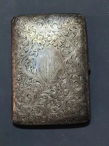 ANTIKES ZIGARETTENETUI STERLINGSILBER MONOGRAMMIERT GEMARKT STERLING 925 - Bild 1 von 5