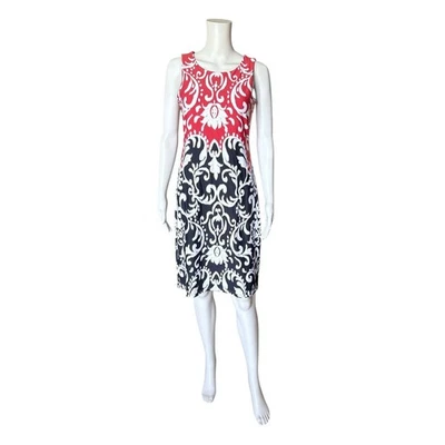 CHARTER CLUB Womens Size Small Sleeveless Damask Tribal Print Sheath Dress - Image 1 of 4