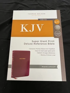 Holy Bible Giant Print KJV Red Letter Concordance References Nelson 5843A in Box - Picture 1 of 24
