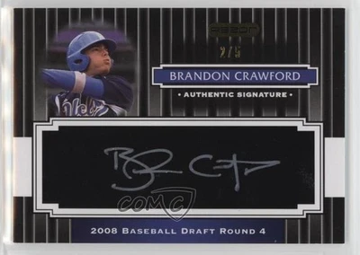 2008 Razor Signature Series Signatures Black Silver Ink /5 Brandon Crawford Auto - Image 1 of 3