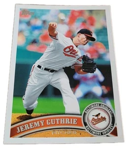 2011 Topps #321 Jeremy Guthrie Baltimore Orioles MLB Baseball Card (N4 - Picture 1 of 2