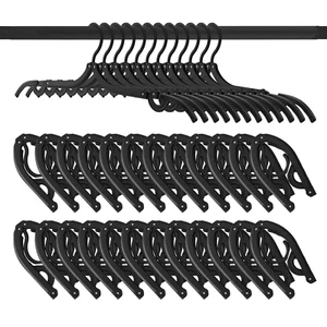 24Pcs Hangers, Multi-Functional Plastic Travel Hangers Portable Folding Clothes - Picture 1 of 8