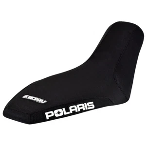 2004-2006 Polaris Predator 90 Seat Cover ALL BLACK Gripper POLARIS Logo #228B - Picture 1 of 4
