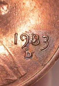 1983-D Lincoln Penny Cud Die Break RARE ERROR EF FS 1c One Of A Kind - Picture 1 of 2