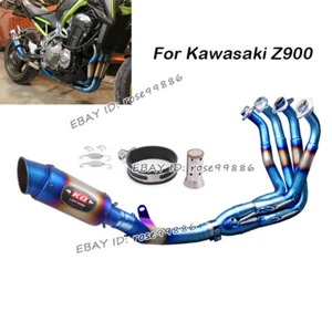 Exhaust Front Pipe Link Muffler With DB Killer For Kawasaki Z900 2017-2024 - Picture 1 of 12