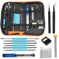 60W Soldering Iron Kit Electronics Welding Irons Tool Adjustable Temperature