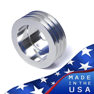 Small Block Chevy Crankshaft Pulley V-Belt 3V Crank 350 SWP SBC A/C Vintage AC - Bild 1 von 3