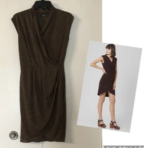 Theme Wrap Jersey Y2K dress size S 🦋Asymmetric Round Hem Sheath  Classic - Picture 1 of 12