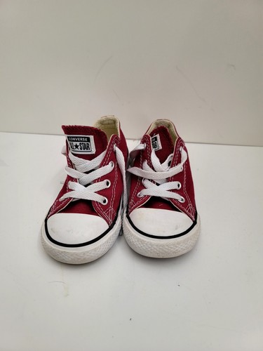 Scarpe da tennis Converse rosse per bambini taglia 8 lacci per bambini